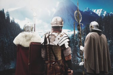 savaştan önce antik Roma askerleri 