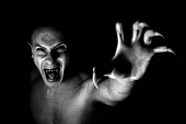 Vampiro Terror Con Cara Diablo — Foto de Stock