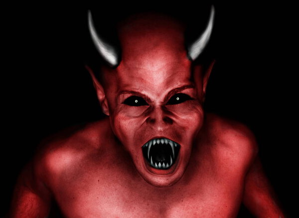 horror vampire with devil face