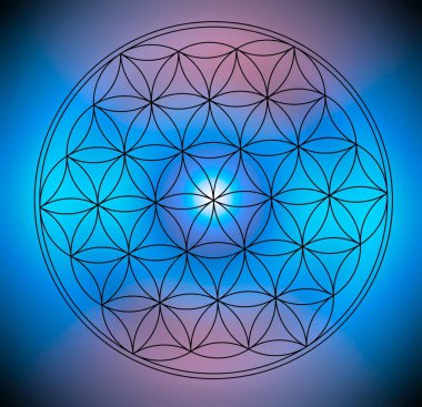 soyut yaşam çiçeği mandala arka planı