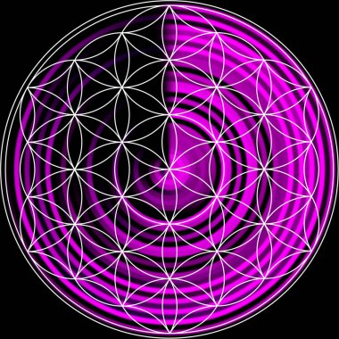 soyut yaşam çiçeği mandala arka planı