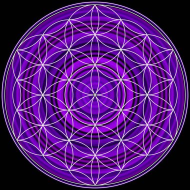 soyut yaşam çiçeği mandala arka planı