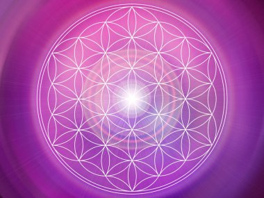 soyut yaşam çiçeği mandala arka planı