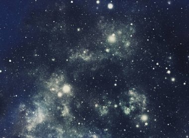 Evren yıldızlarının soyut çizimi