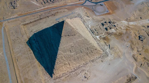 Historical Giza Pyramids Egypt Shot Drone — Stock Photo, Image