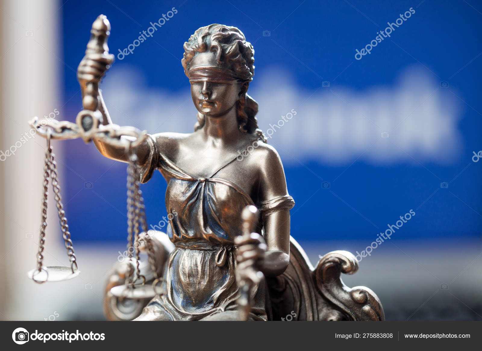 Blind Lady Justice Statue