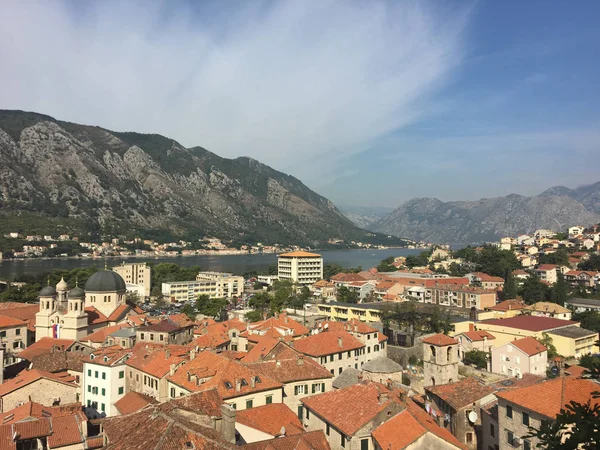 Μαυροβούνιο Και Την Πόλη Του Kotor Στη Μεσόγειο — Φωτογραφία Αρχείου