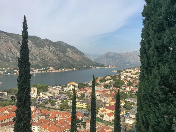 Montenegro Dan Kota Kotor Laut Mediterania — Stok Foto