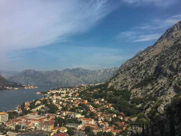 Montenegro Dan Kota Kotor Laut Mediterania — Stok Foto