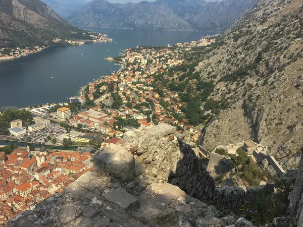 Montenegro Dan Kota Kotor Laut Mediterania — Stok Foto