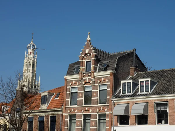 Όμορφη Πόλης Του Haarlem Στην Ολλανδία — Φωτογραφία Αρχείου