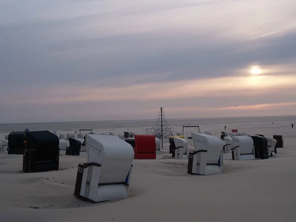 Ora Legale Sulla Costa Tedesca Del Mare Del Nord — Foto Stock