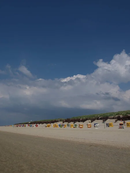 Hora Verano Costa Alemana Del Mar Del Norte —  Fotos de Stock