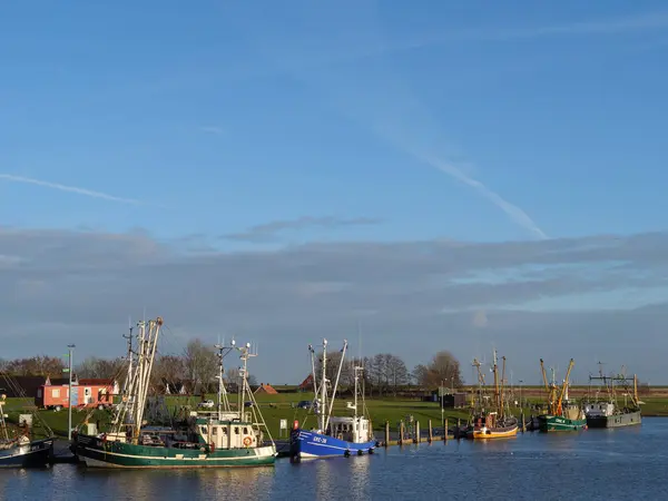 Het Kleine Dorpje Greetsiel Aan Duitse Noordzeekust — Stockfoto