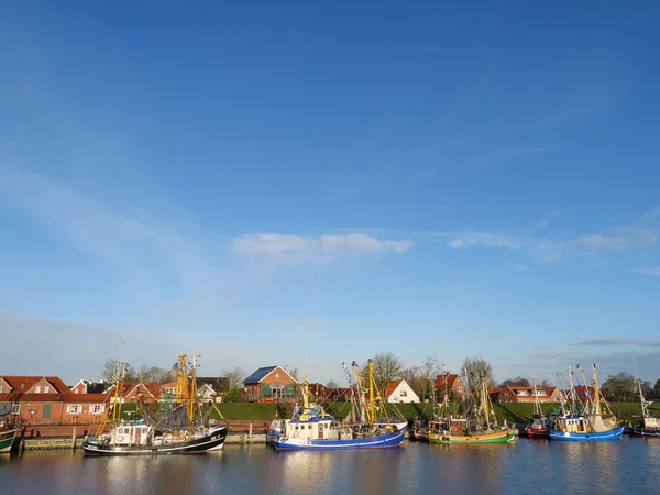 Mała Wioska Powitalna Niemieckim Północnym Wybrzeżu Morza — Zdjęcie stockowe
