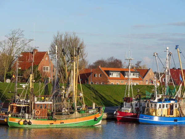 Pequeño Pueblo Greetsiel Costa Alemana Del Mar Del Norte — Foto de Stock