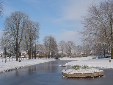 Alman Muensterland 'inde kış mevsimi