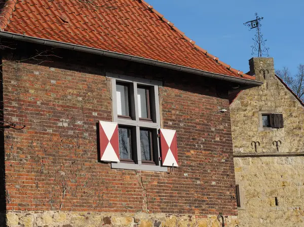 Casas Antiguas Pequeño Río Alemania —  Fotos de Stock