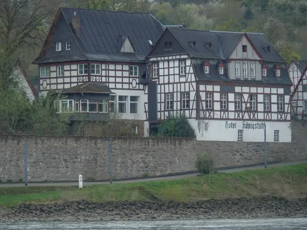 Flod Kryssning Rhinen Tyskland — Stockfoto