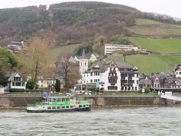 Flusskreuzfahrt Auf Dem Rhein Deutschland — Stockfoto