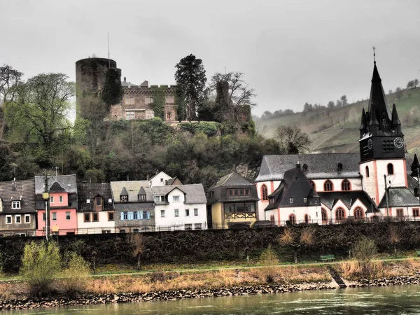 Flusskreuzfahrt Auf Dem Rhein Deutschland — Stockfoto