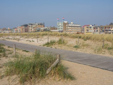 Katwijk bir zee ve Hollanda'da Leiden şehir
