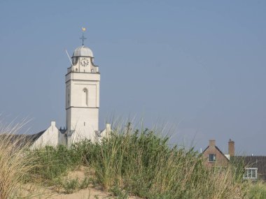 Katwijk bir zee ve Hollanda'da Leiden şehir
