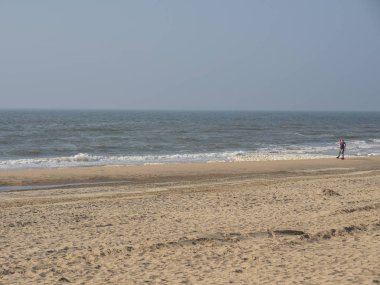 Katwijk bir zee ve Hollanda'da Leiden şehir