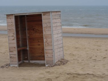 Katwijk bir zee ve Hollanda'da Leiden şehir