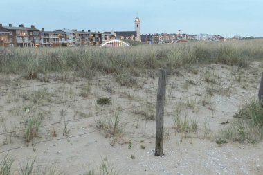 Katwijk bir zee ve Hollanda'da Leiden şehir