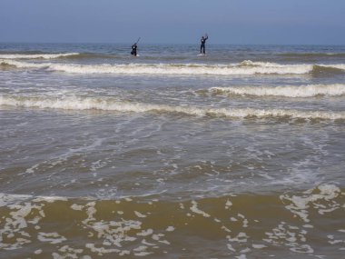 Katwijk bir zee ve Hollanda'da Leiden şehir