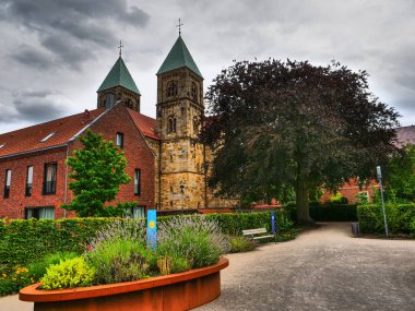 Alman Muensterland kaleler ve kiliseler