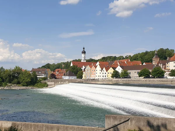 Bavaria Bölgesindeki Şehirler Dağlar — Stok fotoğraf