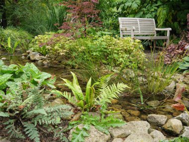 Bir Alman bahçesinde yaz mevsimi