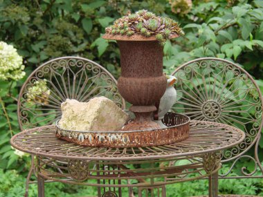 Bir Alman bahçesinde yaz mevsimi