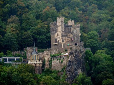 Almanya'da Bingen yakınlarındaki ren nehri