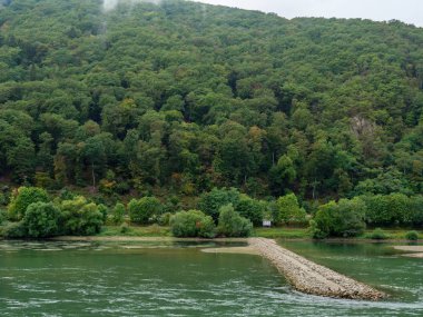 Almanya'da Bingen yakınlarındaki ren nehri