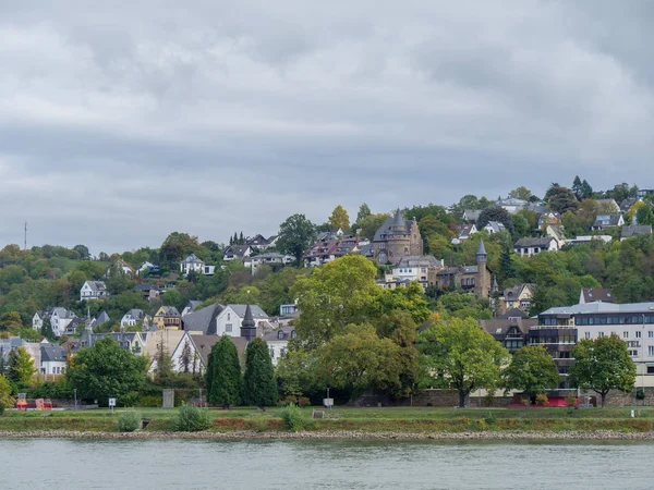 Koblenz Városa Németországi Rhine Folyónál — Stock Fotó