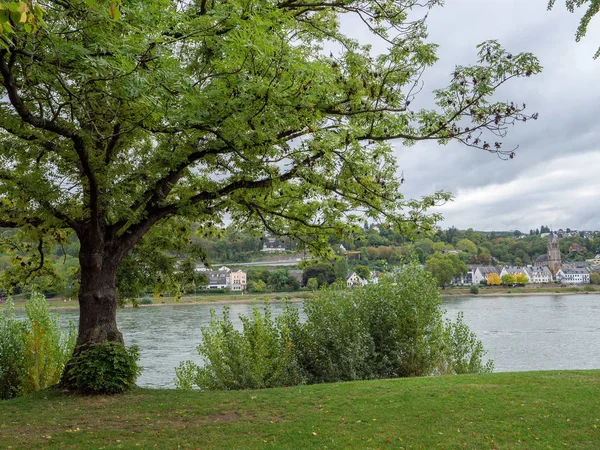 Stad Koblenz Aan Rivier Rhine Duitsland — Stockfoto