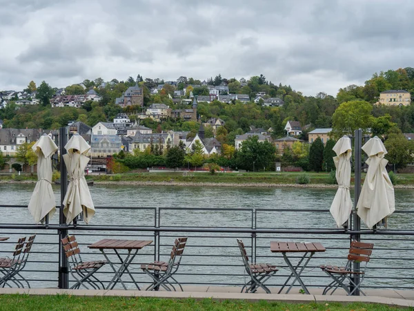 Staden Koblenz Vid Floden Rhine Tyskland — Stockfoto