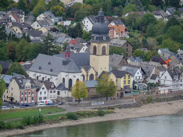 Πόλη Της Koblenz Στον Ποταμό Ρινόκερο Στη Γερμανία — Φωτογραφία Αρχείου