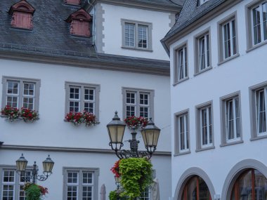 Almanya 'nın Ren Nehri' ndeki Koblenz şehri.