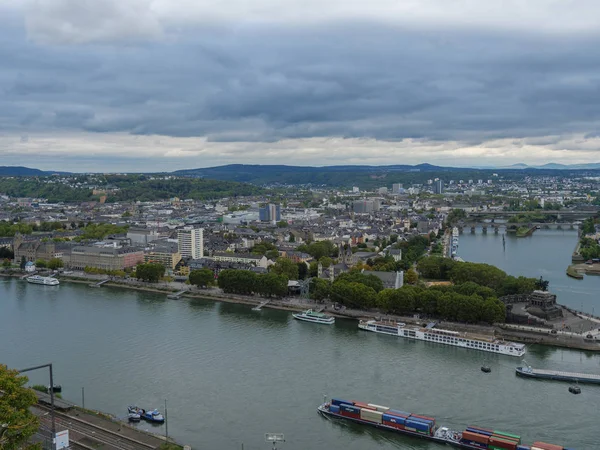 Almanya Nın Ren Nehri Ndeki Koblenz Şehri — Stok fotoğraf