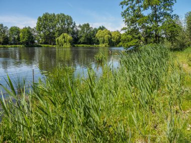 Büyük Buidlings ve Almanya 'da Westphalia' nın güzel doğası