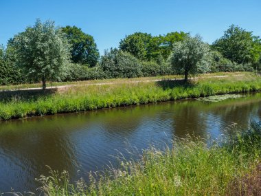 Büyük Buidlings ve Almanya 'da Westphalia' nın güzel doğası