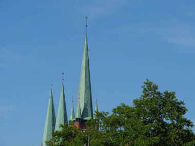 Luebeck 'te yaz zamanı ve Alman Baltık Denizi' nde seyahat.