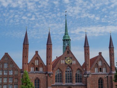 Luebeck 'te yaz zamanı ve Alman Baltık Denizi' nde seyahat.