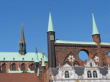 Luebeck 'te yaz zamanı ve Alman Baltık Denizi' nde seyahat.