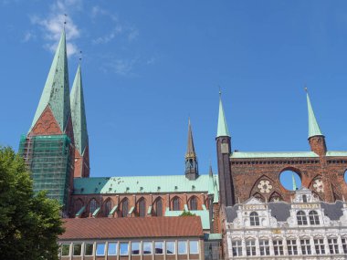 Luebeck 'te yaz zamanı ve Alman Baltık Denizi' nde seyahat.