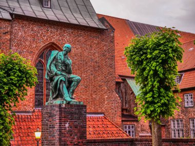 Luebeck 'te yaz zamanı ve Alman Baltık Denizi' nde seyahat.